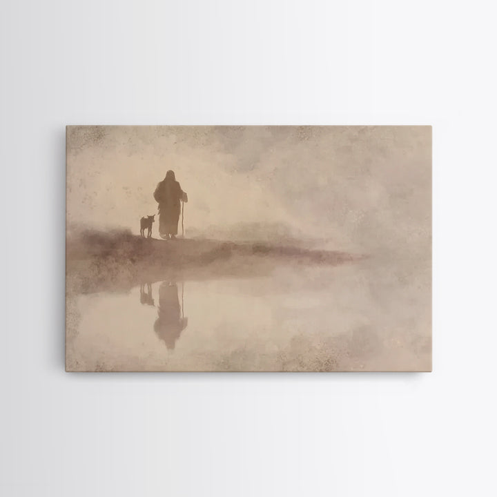 Shepherd’s Walk – Framed Canvas Print – Christian Wall Art – Christian Art Canvas – Christian Art Work – Moody Christian Art – Christian Gi