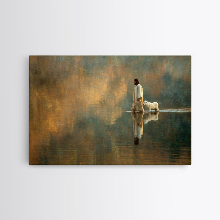 Guiding Light Path – Framed Canvas Print – Christian Wall Art – Jesus Painting – Christian Decor – Christmas Art – Christian Art Canvas