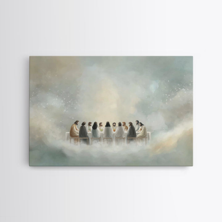 Holy Supper Unity – Framed Canvas Print – Jesus Painting – Christian Art – Christian Wall Art – Christian Art Canvas – Christian Decor – Mi