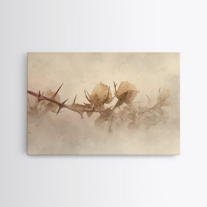 Desert Bloom Hope – Framed Canvas Print – Christian Wall Art – Moody Christian Art – Abstract Christian Art – Christian Art Gift – Subtle C