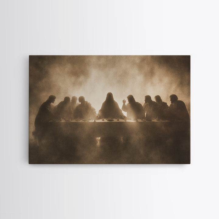 Last Supper Reverence – Framed Canvas Print – Christian Art – Jesus Painting – Christian Art Canvas – Christian Wall Art – Vintage Christia