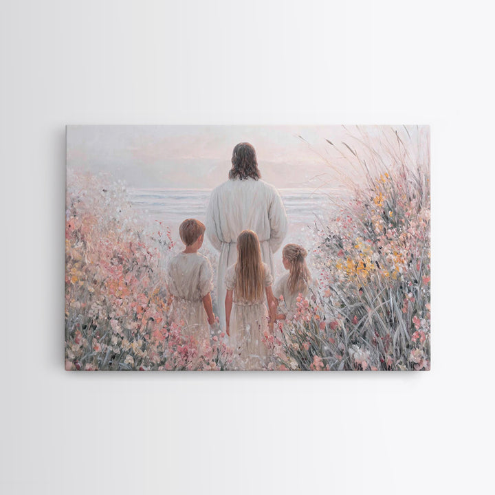 Garden Of Promise | Framed Canvas Print | Christian Wall Art | Christian Art Canvas | Jesus Painting | Subtle Christian Art | Christian Gif