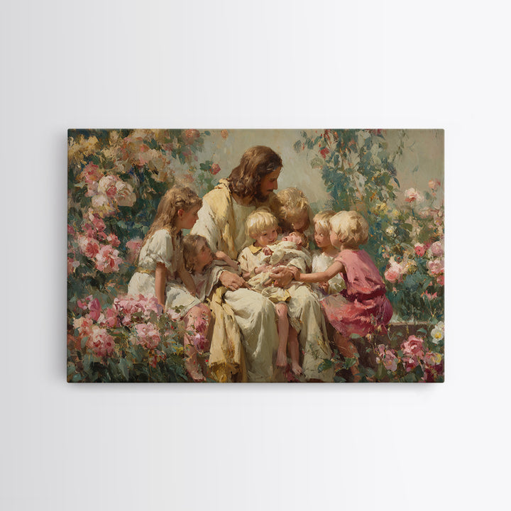 Circle Of Blessings | Framed Canvas Print | Christian Art Canvas | Christian Art | Jesus Painting | Christian Wall Art | Christian Gift Ide