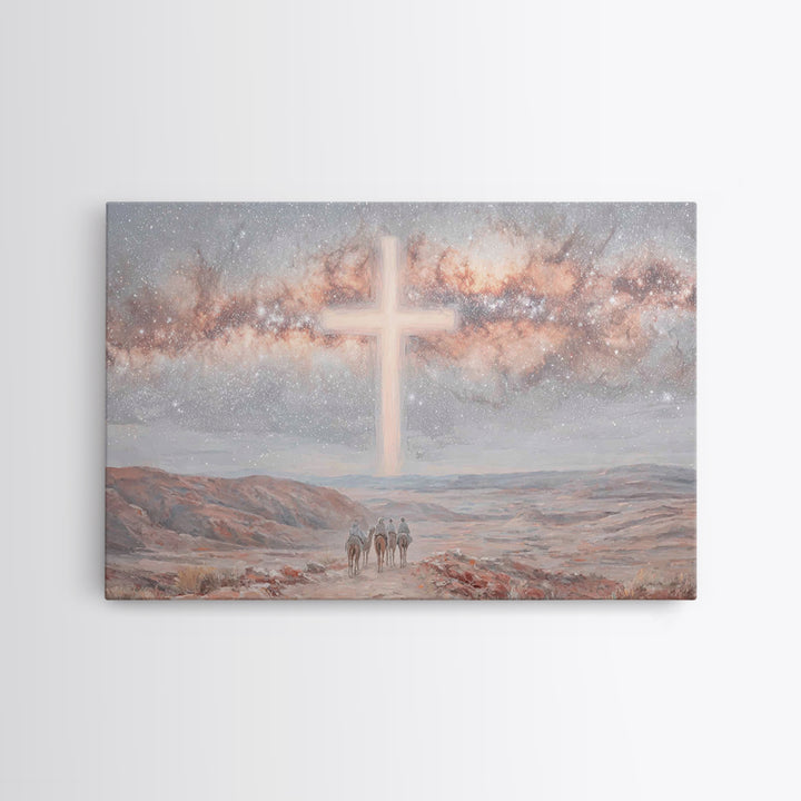 Celestial Promise – Framed Canvas Print – Christian Christmas Art – Christian Art Painting – Christmas Wall Art – Christian Art Canvas – Mo