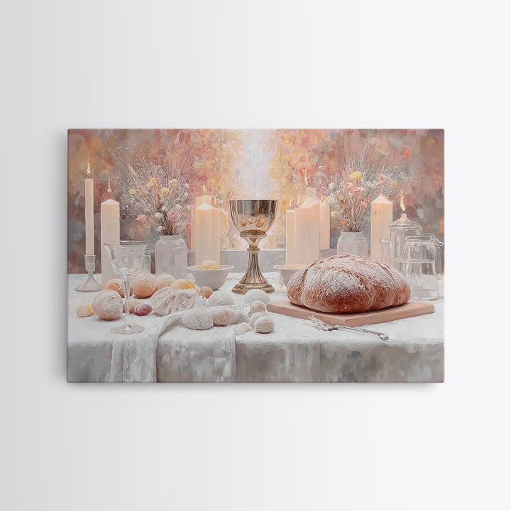 Radiant Communion – Framed Canvas Print – Christian Art Canvas – Christian Wall Art – Christmas Art Prints – Christian Christmas Decor – Mo