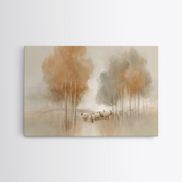 Blossoms Of The Shepherd, Framed Canvas Print, Christian Art Canvas, Modern Christian Art, Jesus Painting, Christian Wall Art, Christian Ar