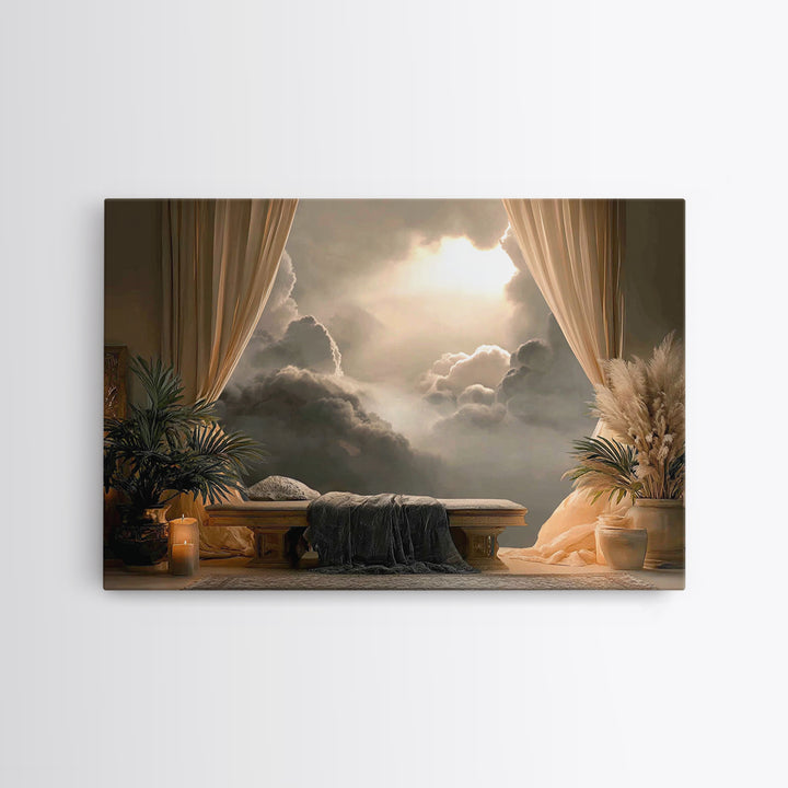 Heaven’s Horizon – Framed Canvas Print – Christian Art Canvas – Christian Wall Art – Modern Christian Art – Subtle Christian Art – Christia