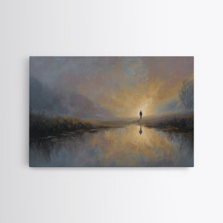 Steps Of Faith, Framed Canvas Print, Christian Wall Art, Christian Art Canvas, Modern Christian Painting, Christian Gift Ideas, Large Chris