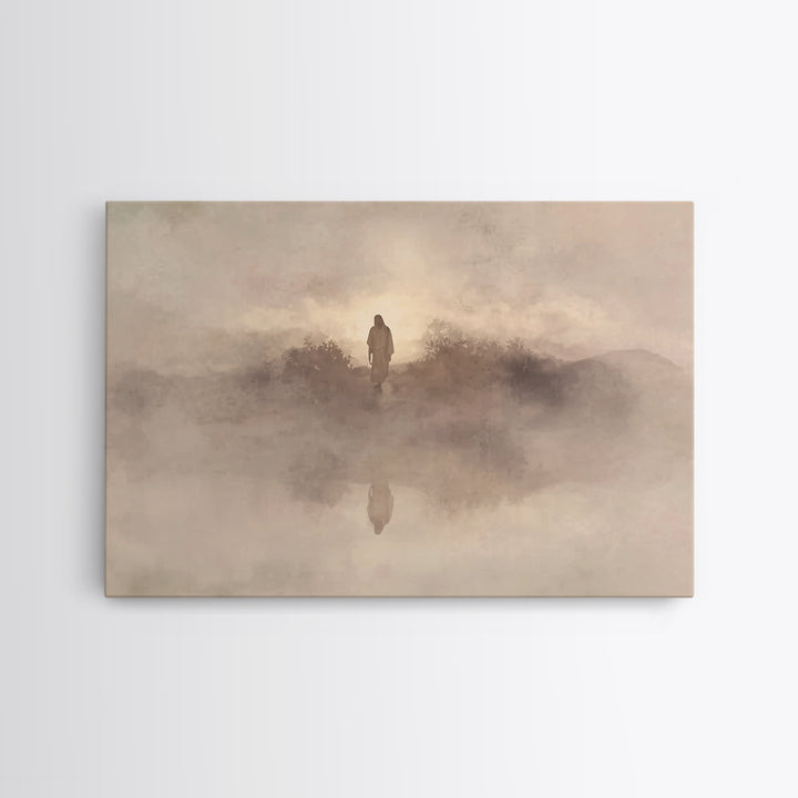 Dawn Of Hope | Framed Canvas Print | Christian Art Canvas | Christian Wall Art | Subtle Christian Art | Jesus Painting | Christian Decor