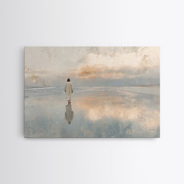 Wandering Messiah, Framed Canvas Print, Christian Art Canvas, Jesus Painting, Christian Wall Art, Subtle Christian Art, Large Christian Pai