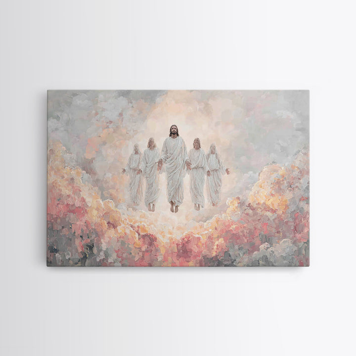Heavenly Arrival | Framed Canvas Print | Christian Art Canvas | Christian Wall Art | Jesus Painting | Modern Christian Painting | Christian
