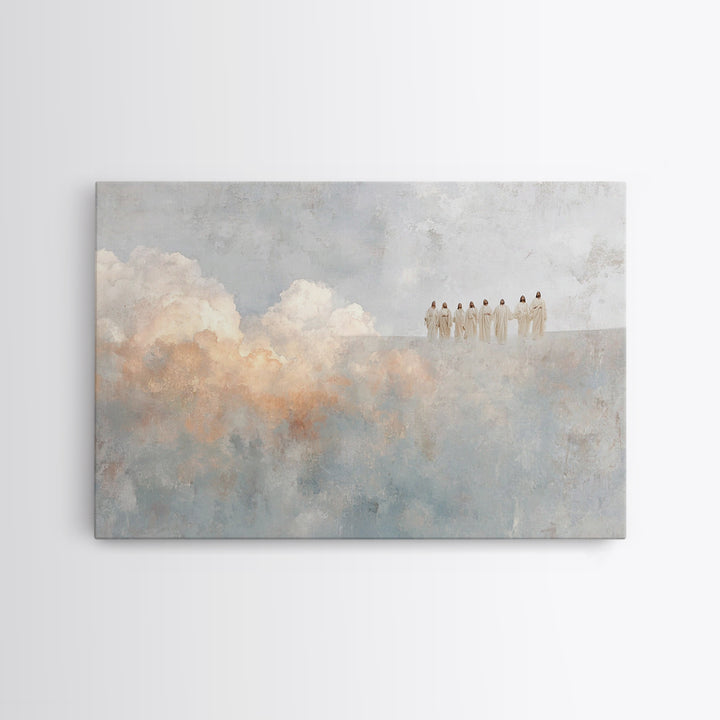 Clouds Of Majesty – Framed Canvas Print – Christian Art Canvas – Jesus Painting – Christian Wall Art – Subtle Christian Art – Large Christi