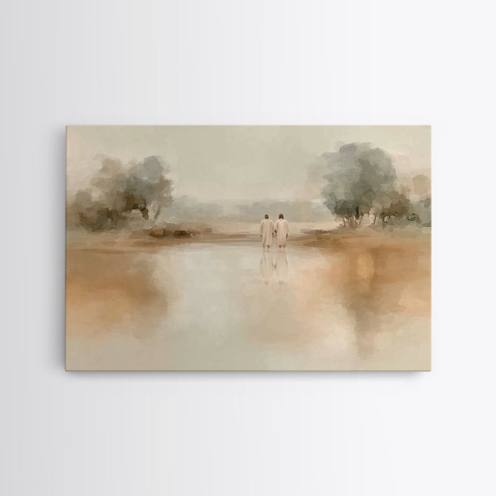 Walk Of Grace – Framed Canvas Print – Christian Art Canvas – Jesus Painting – Christian Wall Art – Subtle Christian Art – Christian Decorat