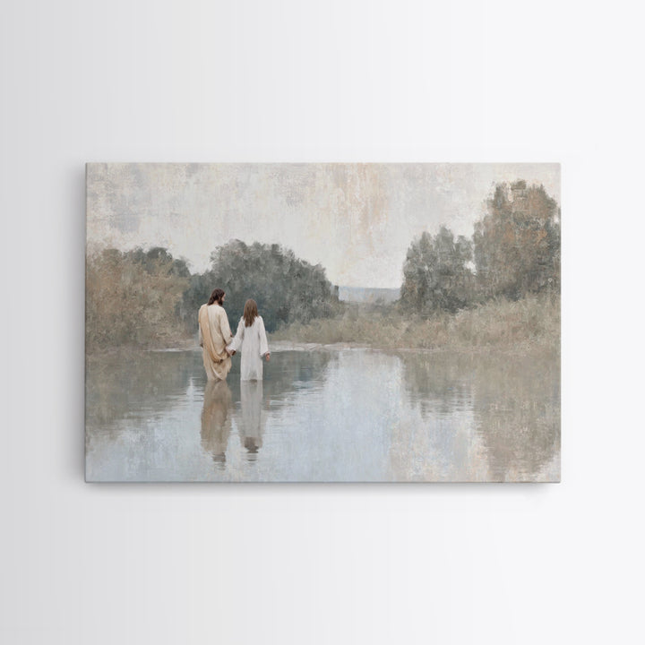 Guiding Light Path – Framed Canvas Print – Christian Wall Art – Christian Art Canvas – Subtle Christian Art – Jesus Painting – Christian De