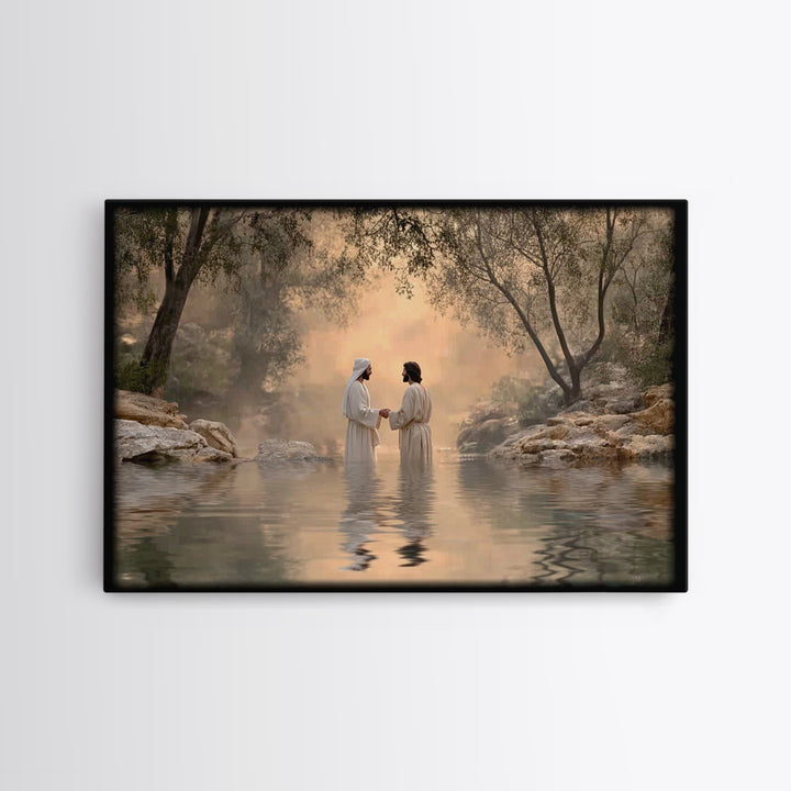 Holy Covenant Stillness – Framed Canvas Print – Christian Wall Art – Christian Art Canvas – Minimalist Christian Art – Christian Gift – Jes