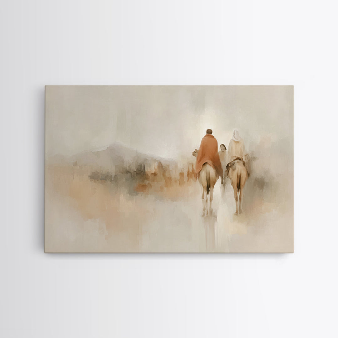 Soft Journey Home | Framed Canvas Print | Christian Art Painting | Christian Wall Art | Abstract Christian Art | Christian Art Print