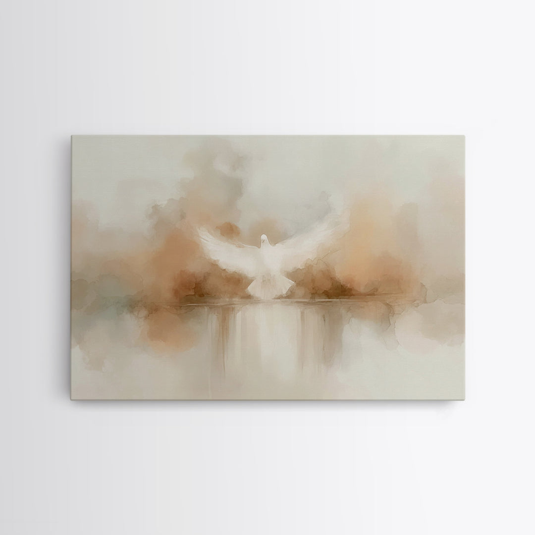 Spirit Of Peace – Framed Canvas Print – Christian Art – Minimalist Christian Art – Christian Wall Art – Christian Art Canvas – Christmas Ar