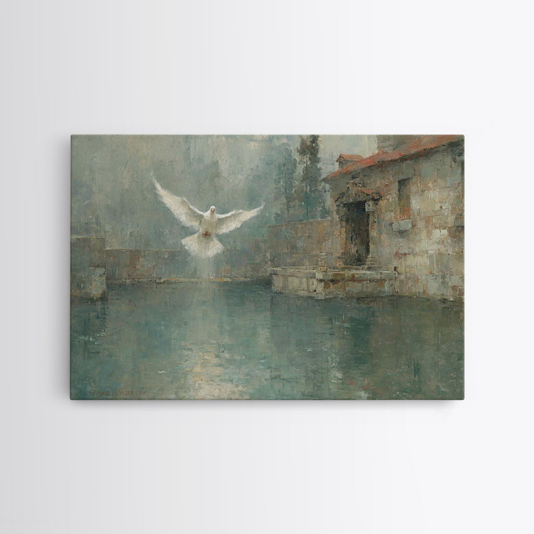 Sacred Waters | Framed Canvas Print | Christian Wall Art | Christian Art Canvas | Christian Paintings | Christian Art | Christian Gift Idea