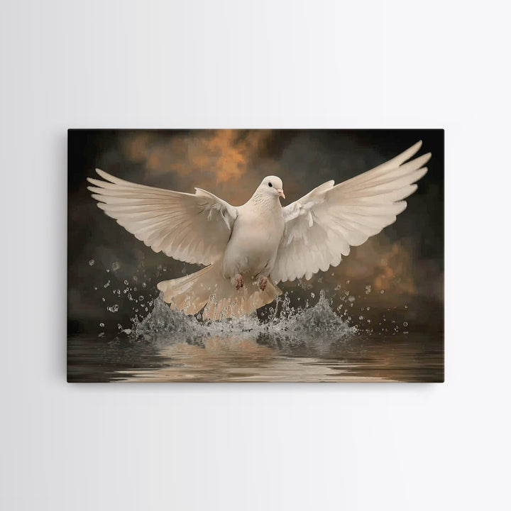 Rising Glory, Framed Canvas Print, Christian Wall Art, Christian Art Canvas, White Christmas Art, Christian Art Print, Christmas Art Framed
