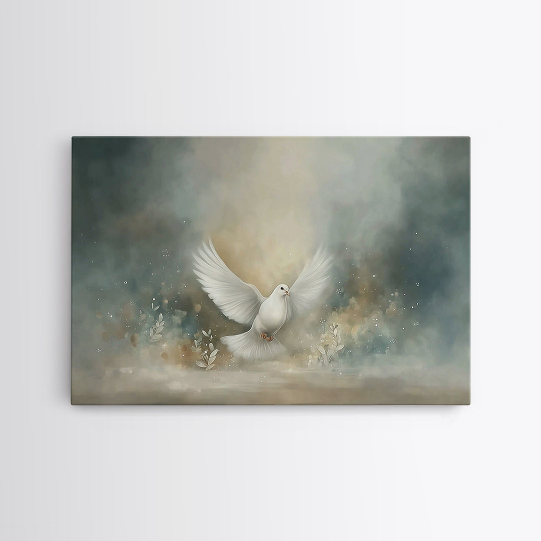 Dove Of Glory – Framed Canvas Print – Christian Art – Christian Wall Art – Christian Canvas – Christmas Art – Christian Gift Ideas