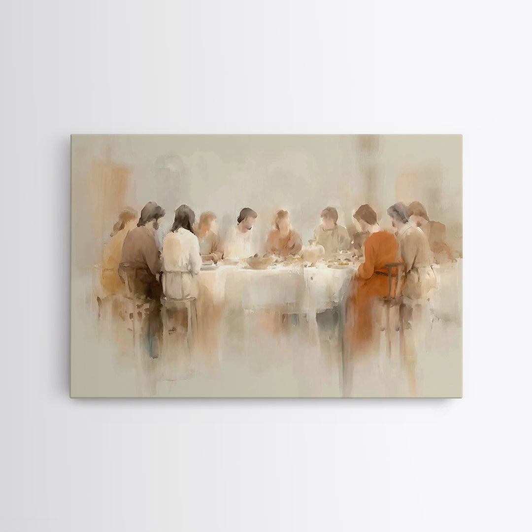 Silent Ascension – Framed Canvas Print – Christian Art – Christian Painting – Christian Wall Art – Minimalist Christian Art – Christian Can