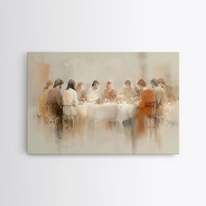 Silent Ascension – Framed Canvas Print – Christian Art – Christian Painting – Christian Wall Art – Minimalist Christian Art – Christian Can