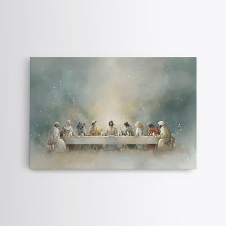 Sacred Communion | Framed Canvas Print | Christian Art Canvas | Christian Wall Art | Christian Art Work | Christian Gift | Christmas Art