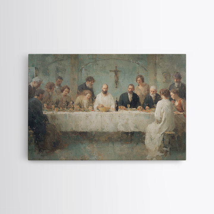 Holy Gathering, Framed Canvas Print, Christian Wall Art, Christian Art Canvas, Christian Art, Christmas Art, Christian Decor For Home