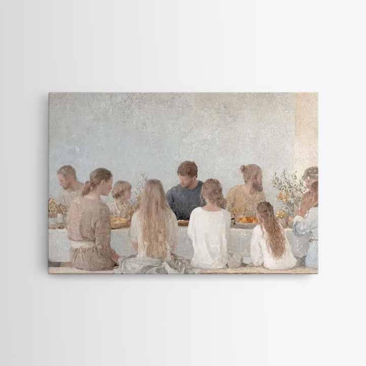 Gathered Grace - Framed Canvas Print - Christian Wall Art - Jesus Painting - Christian Art Canvas - Minimalist Christian Art - Christian Gi