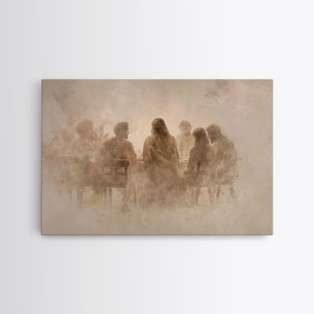 Sacred Fellowship - Framed Canvas Print - Christian Art Canvas - Christian Wall Art - Jesus Painting - Large Christian Art - Christian Chri