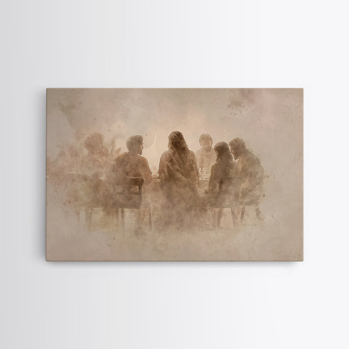 Sacred Fellowship - Framed Canvas Print - Christian Art Canvas - Christian Wall Art - Jesus Painting - Large Christian Art - Christian Chri