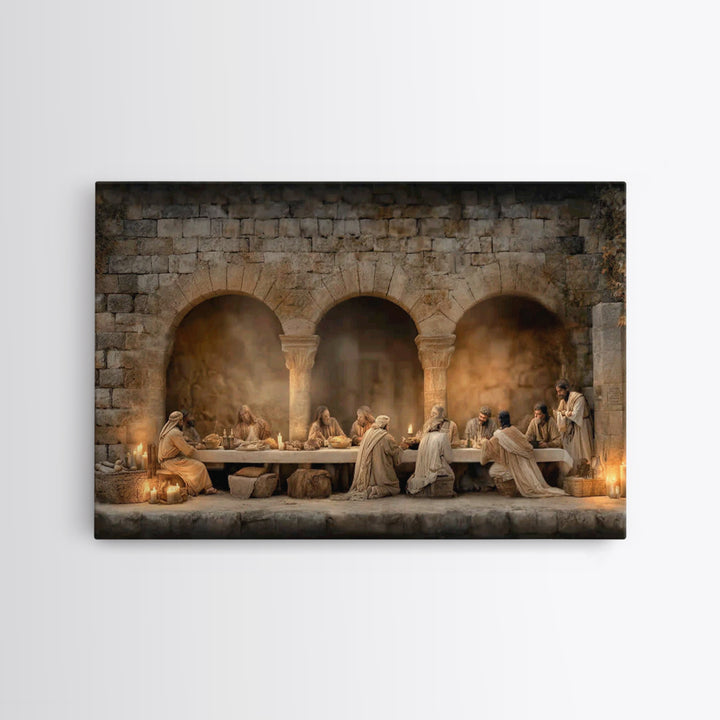 Holy Evening Light - Framed Canvas Print - Christian Wall Art - Christian Art Canvas - Jesus Painting - Vintage Christian Art - Christian D