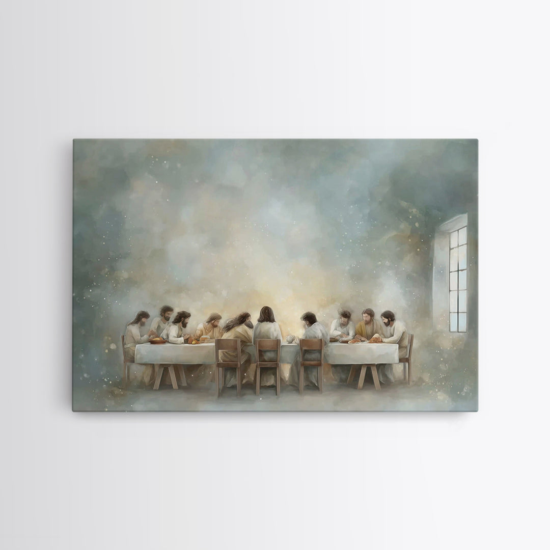 Celestial Table - Framed Canvas Print - Christian Art Canvas - Christian Wall Art - Subtle Christian Art - Jesus Painting - Christian Decor
