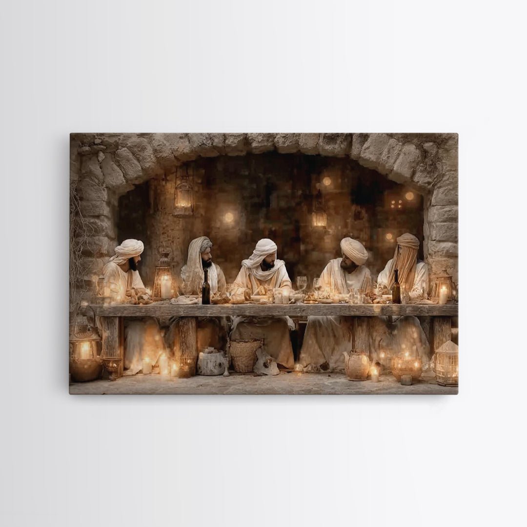 Blessed Assembly - Framed Canvas Print - Christian Wall Art - Christian Art Canvas - Jesus Painting - Christian Decor For Home - Unique Chr