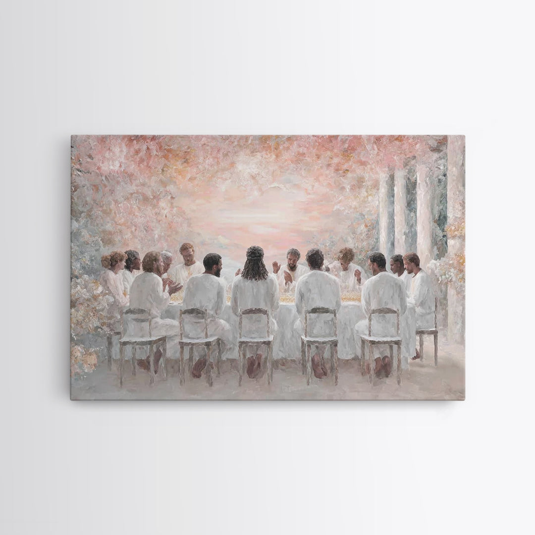 Eternal Fellowship | Framed Canvas Print | Christian Art Canvas | Jesus Painting | Christian Wall Art | Christmas Art Prints | Modern Chris