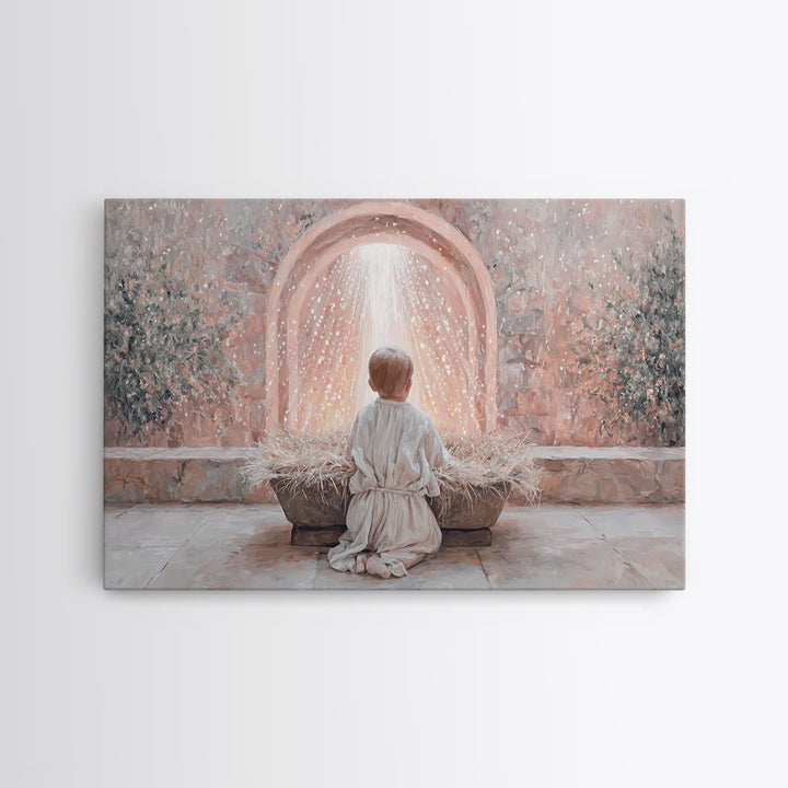 Child Of Radiance – Framed Canvas Print – Christian Art Work – Christmas Art Prints – Christian Wall Art – Jesus Art Print – Christian Chri
