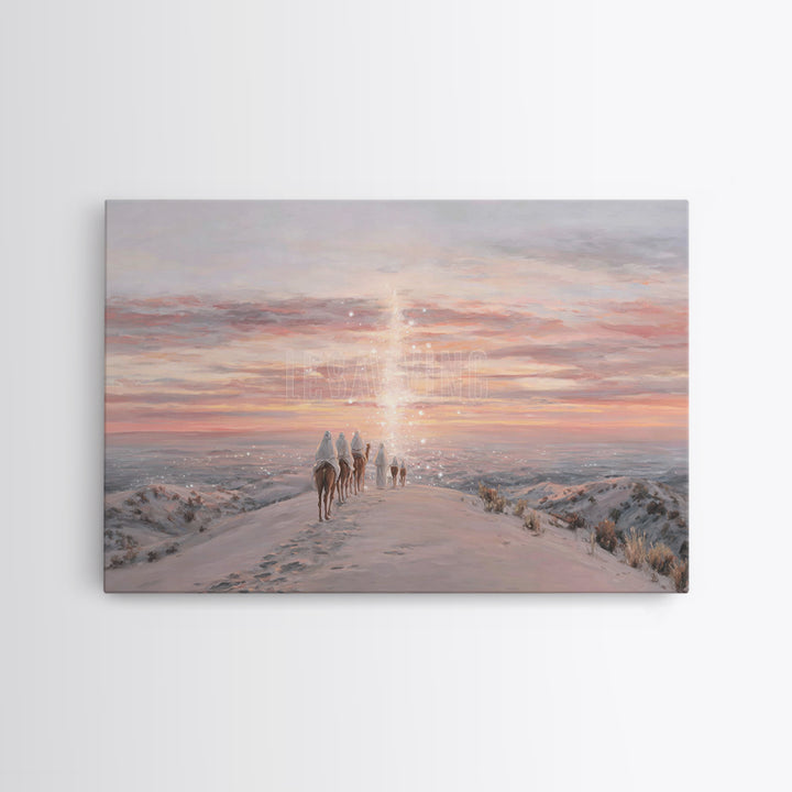 The Guiding Light – Framed Canvas Print – Christian Wall Art – Christian Art Canvas – Christmas Art – Jesus Painting – Christian Christmas