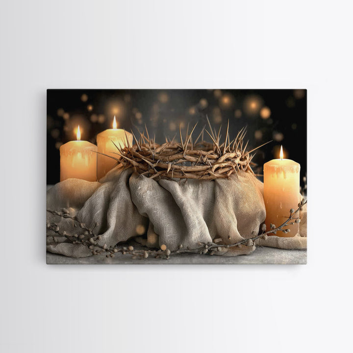 Crown Of Mercy – Framed Canvas Print – Christian Wall Art – Christian Art Canvas – Jesus Painting – Christmas Art – Christian Decor