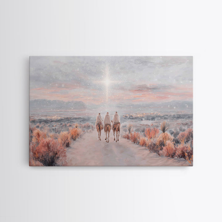 Bethlehem Road | Framed Canvas Print | Christian Art Canvas | Christmas Wall Art | Christian Christmas Art | Christian Art Work | Jesus Pai