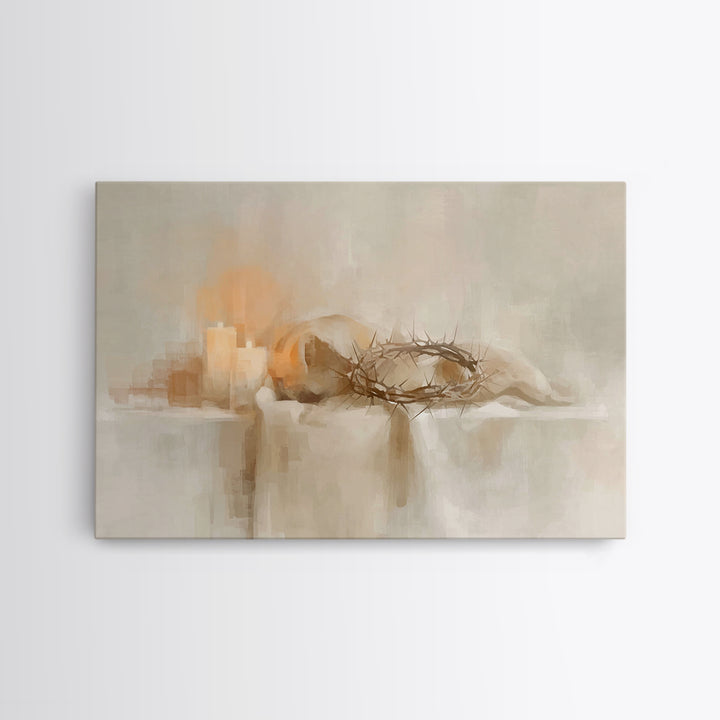 Silent Redemption | Framed Canvas Print | Christian Art Canvas | Christian Wall Art | Christian Painting | Christian Christmas Art | Christ