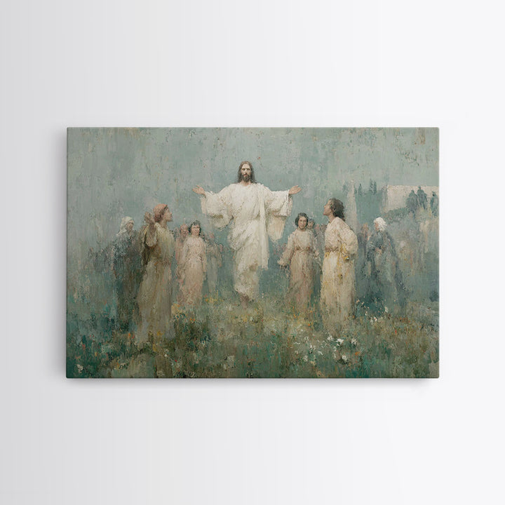 Risen Glory – Framed Canvas Print – Christian Wall Art – Jesus Painting – Christian Art Canvas – Christmas Art – Christian Decor