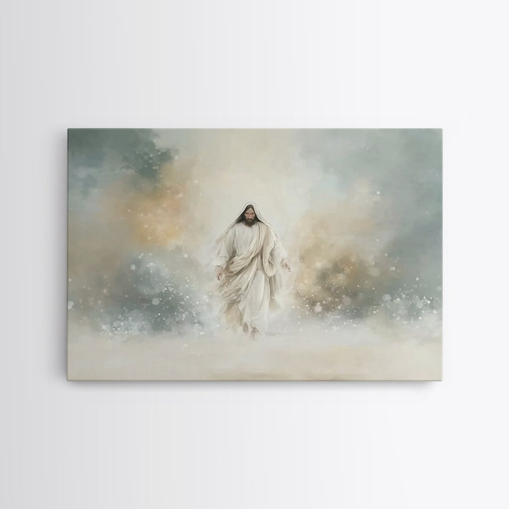 Heavenly Dawn | Framed Canvas Print | Christian Art Canvas | Jesus Painting | Christian Wall Art | Christian Christmas Art | Christian Deco