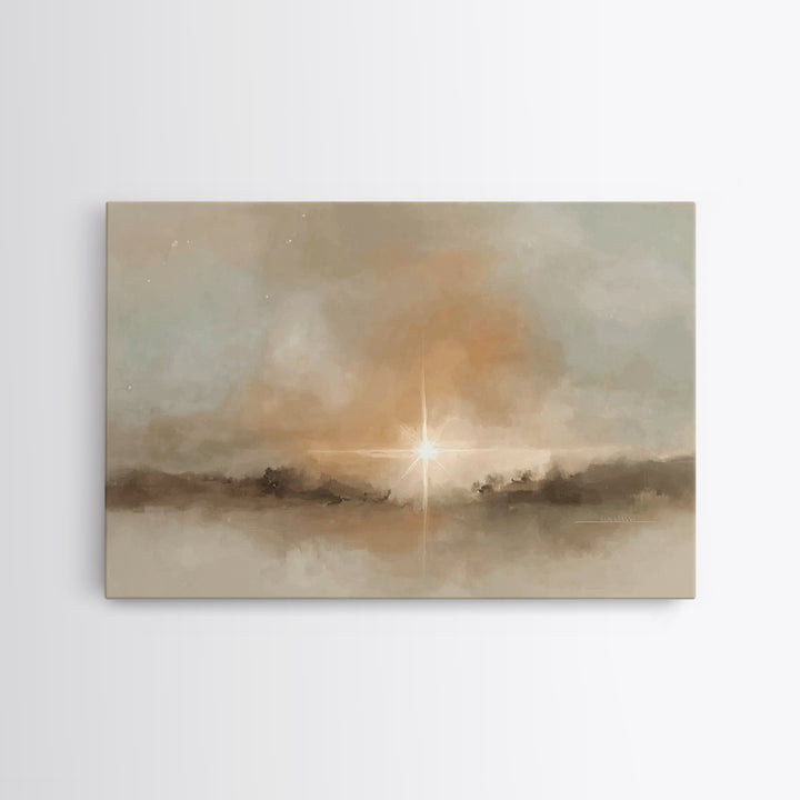 Holy Radiance | Framed Canvas Print | Christian Wall Art | Christian Art Canvas | Christmas Art | Jesus Painting | Christian Home Decor