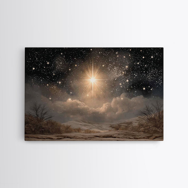Star Of Wonder, Framed Canvas Print, Christian Art Canvas, Christmas Art, Christian Wall Art, Christian Christmas Decor, Christian Gift Ide