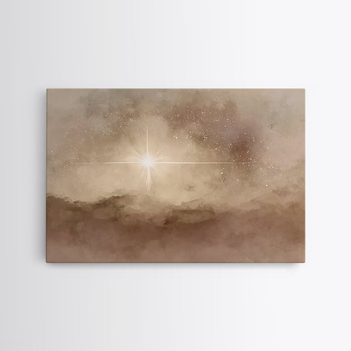 Divine Horizon | Framed Canvas Print | Christian Art Canvas | Christian Wall Art | Christmas Art | Christian Christmas Art | Jesus Painting