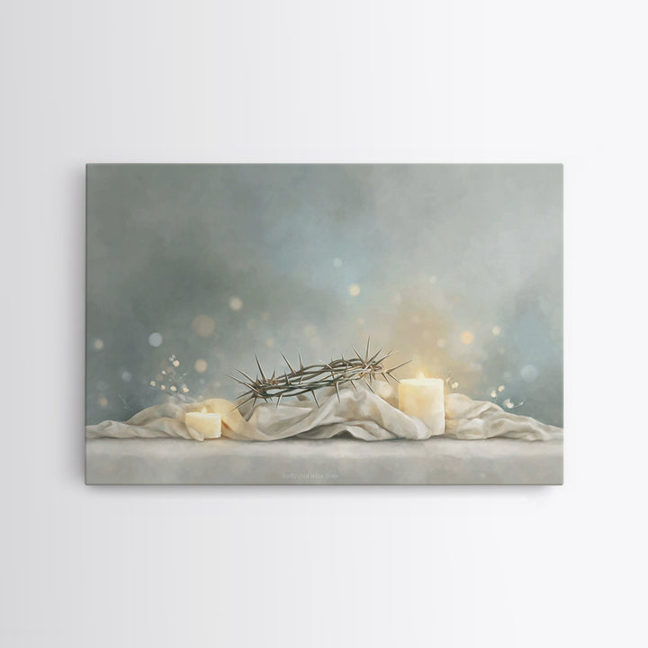 Light Of Hope, Framed Canvas Print, Christian Art Print, Christian Wall Art, Jesus Painting, Christmas Art, Christian Gift Ideas