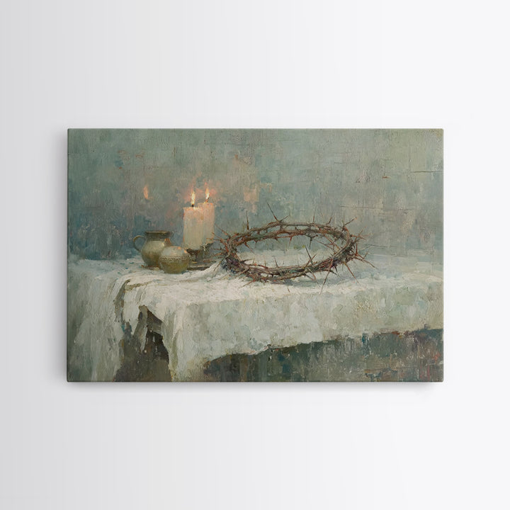 Thorns Of Grace – Framed Canvas Print – Christian Art Canvas – Christian Wall Art – Jesus Painting – Christian Christmas Art – Christian De