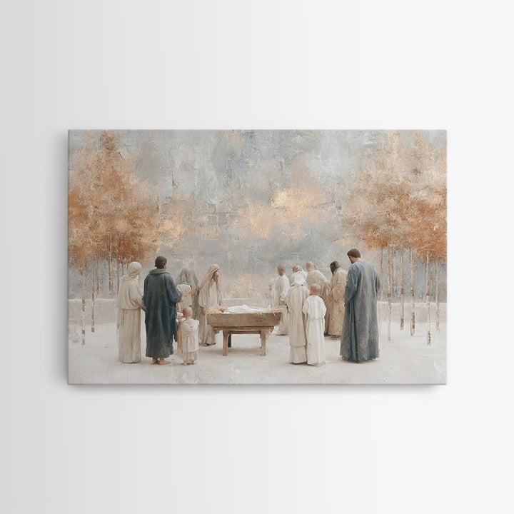 Golden Dawn – Framed Canvas Print – Christian Art Canvas – Christmas Art – Christian Gift – Jesus Painting – Christian Wall Art