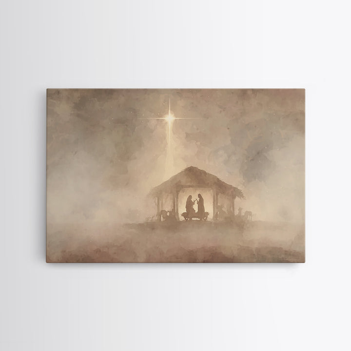 Holy Reverence – Framed Canvas Print – Christian Art Canvas – Jesus Painting – Christian Wall Art – Christmas Art – Christian Gift