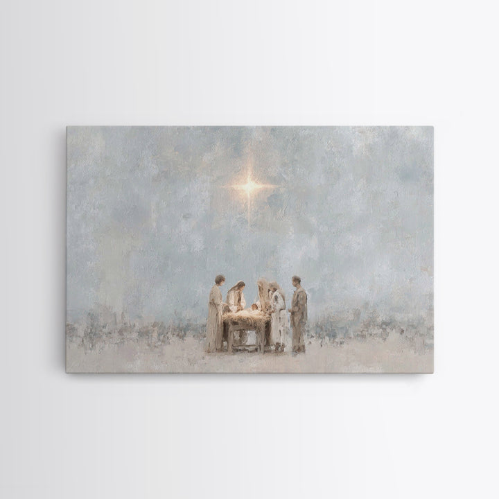 Divine Stillness – Framed Canvas Print – Christian Gift – Christian Art Canvas – Jesus Painting – Christmas Art – Christian Wall Art